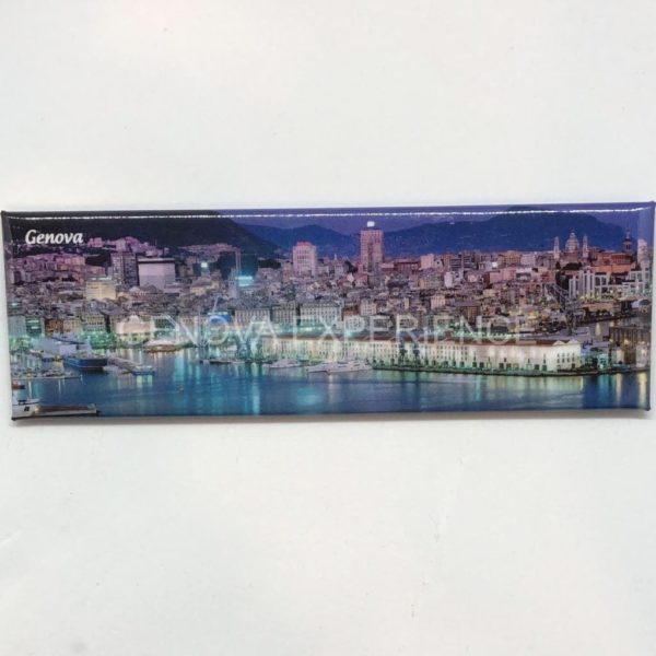 Magnete panoramico con vista su porto antico di Genova