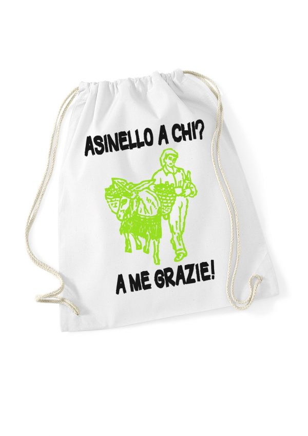 Zainetto Asinello Corochiato Asinello a chi natural-bianco